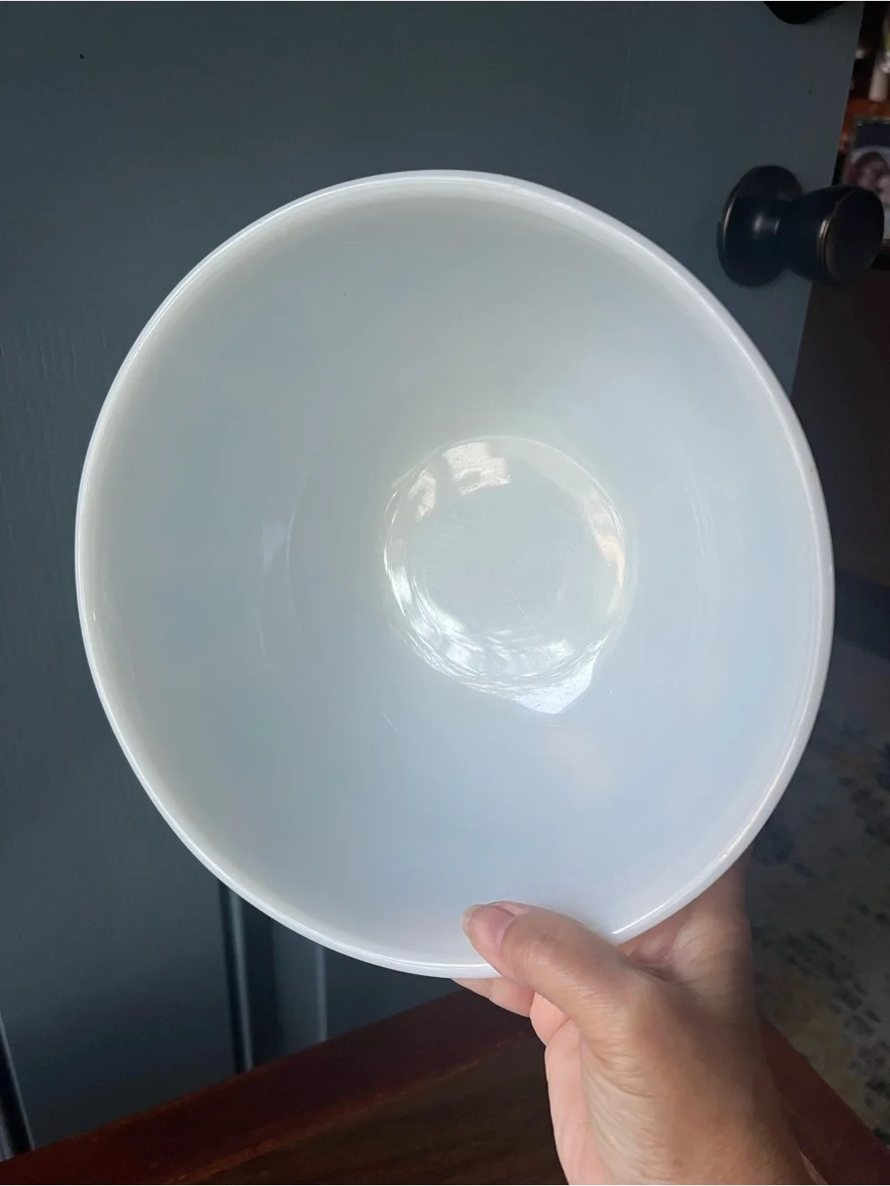 Vintage Pyrex Amish Butterprint Turquoise on White 2.5 Quart Mixing Bowl #403
